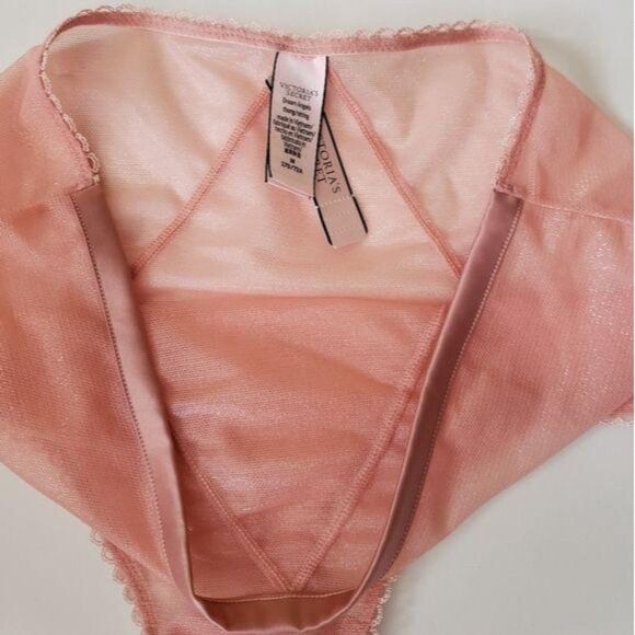 NWT Victoria's Secret High Waist Mesh Thong Panty - Picture 3 of 6